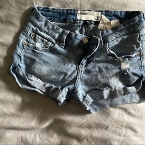 Worn denim shorts in good condition